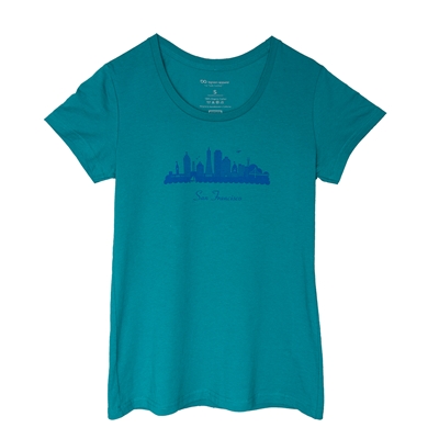 T-Shirt - Womens San Francisco Skyline