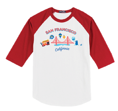 T-Shirt-San Francisco Toddler Raglan