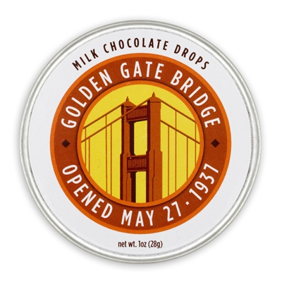 Milk Chocolate Drops - Golden Gate Bridge