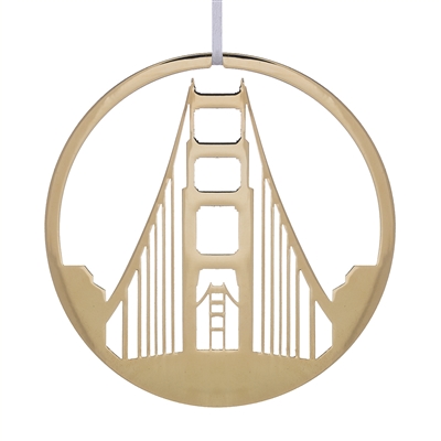 Ornament - Gold Golden Gate Bridge Tower