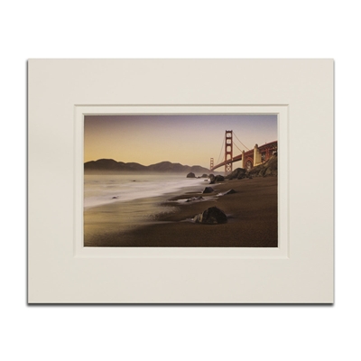 Matted Print - The Bridge from the Beach