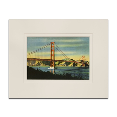 Matted Print - The Bridge from the Presidio
